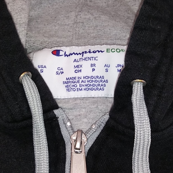 Women's Vintage Champion ECO black zip up sweater - Picture 5 of 8